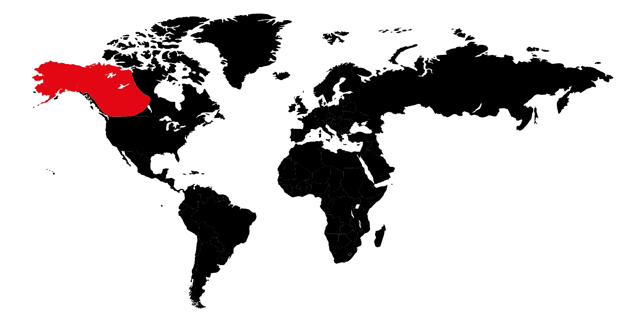 Aire de répartition du loup du Canada